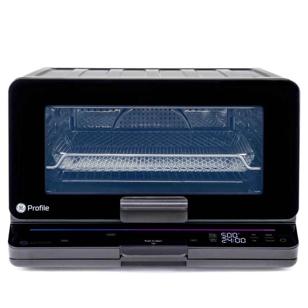 GE Profile 1,800 W No Preheat Black Toaster Oven with 11-functions incl Air  Fry, Bake, Broil, Toast, and pizza, WiFi connected P9OIAAS6TBB - The Home