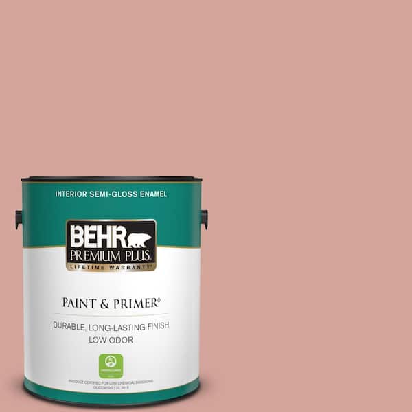 BEHR PREMIUM PLUS 1 gal. #S160-3 Bubble Shell Semi-Gloss Enamel Low Odor Interior Paint & Primer