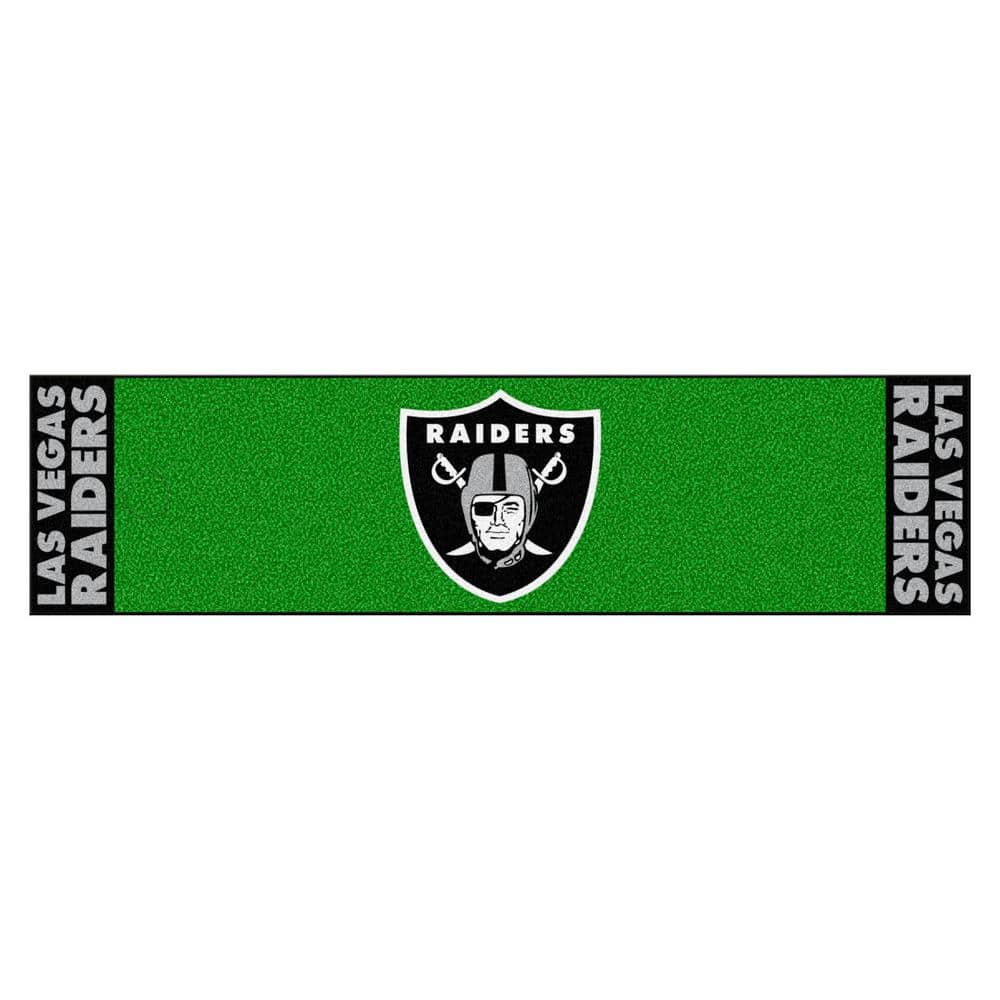 FANMATS NFL - Las Vegas Raiders 1 ft. 6 in. x 6 ft. Indoor 1-Hole Golf Practice Putting Green -  9024