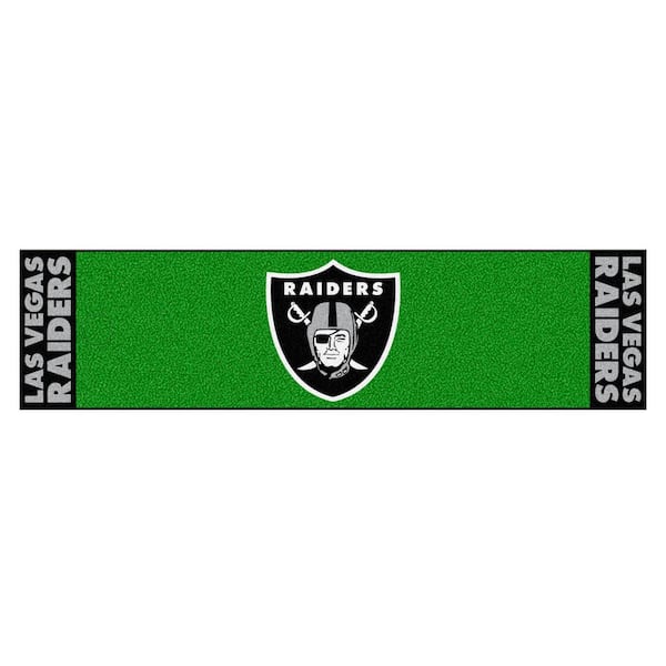 FANMATS NFL - Las Vegas Raiders 1 ft. 6 in. x 6 ft. Indoor 1-Hole Golf Practice Putting Green