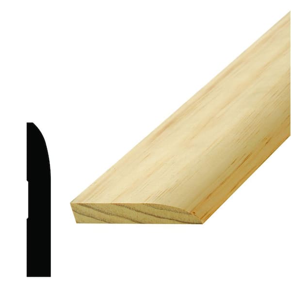 Alexandria Moulding WM 712 9/16 in. x 3-1/2 in. Pine Base Molding