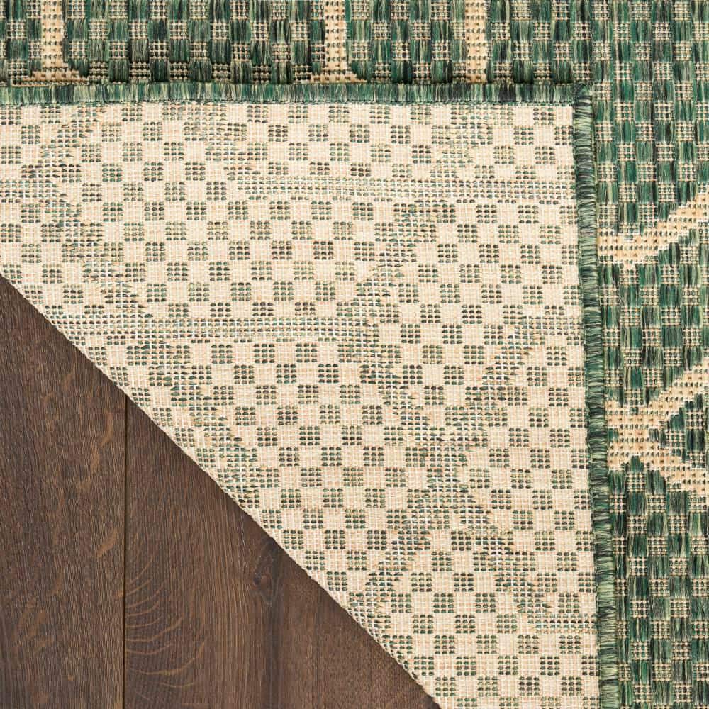 Horizon Green Geometric Flat Woven Indoor/Outdoor Rug 3' x 5'