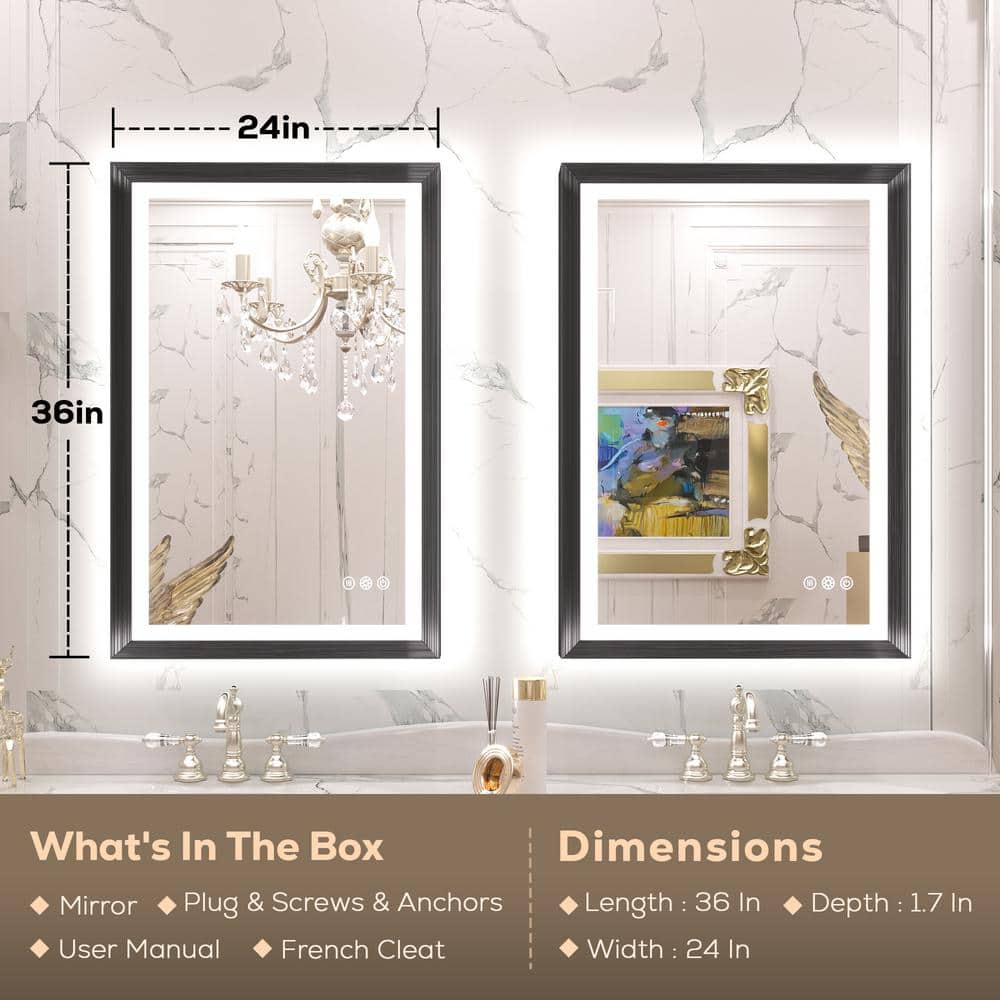 Modern Rectangular Frameless LED Bathroom Vanity Mirror
