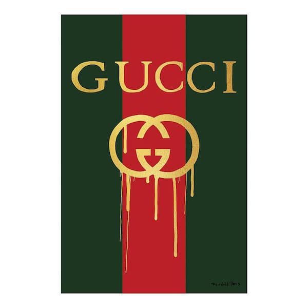 VENICE BEACH Collections Bold Dripping Fashion Brand Logo by Fairchild Paris 1 Piece Unframed Canvas Drawing Print 20 in. x 30 in.