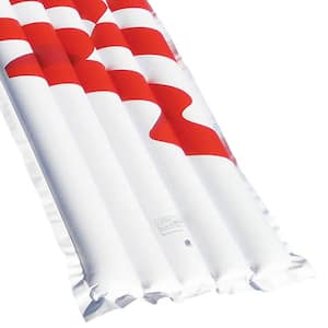 72 in. x 7.5 in x 2 in. Inflatable American Flag Swimming Pool and Lake Float Raft : 90176