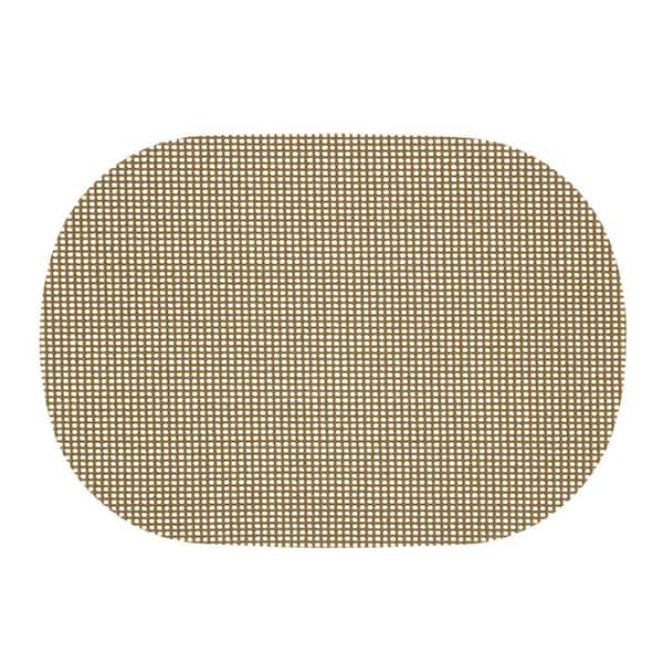 SET OF 6 WAFFLE WEAVE PLACEMATS NON SLIP OVAL