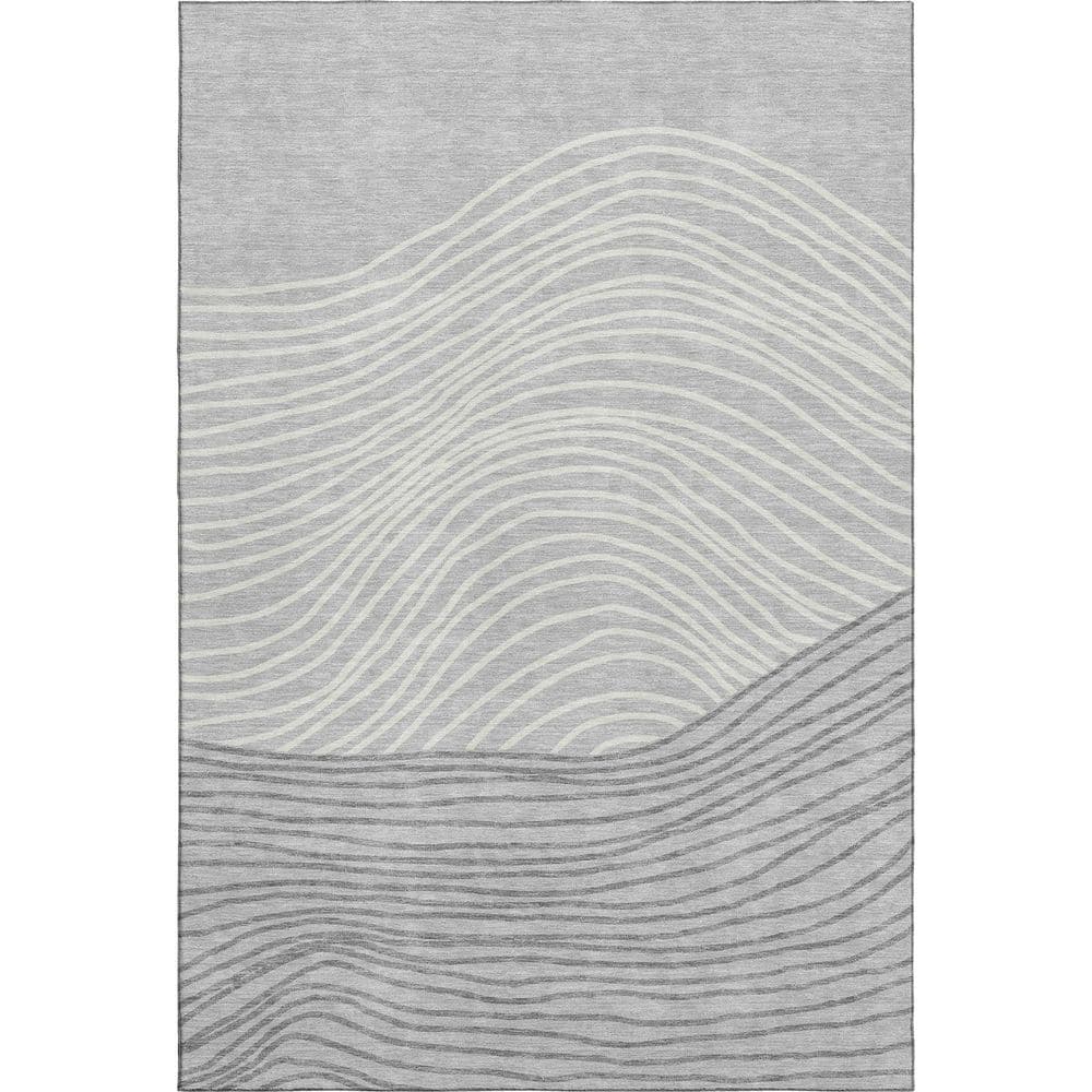 Mayfield Premium Machine Washable Abstract AMF2350 Gray 10 ft. x 14 ft. Area Rug price history on PriceWatchPro