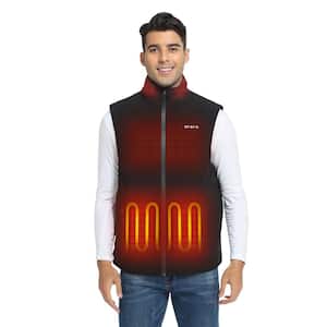 Men's Large Black 7.38-Volt Lithium-Ion Heated Golf Vest with One 4.8Ah Battery and Charger