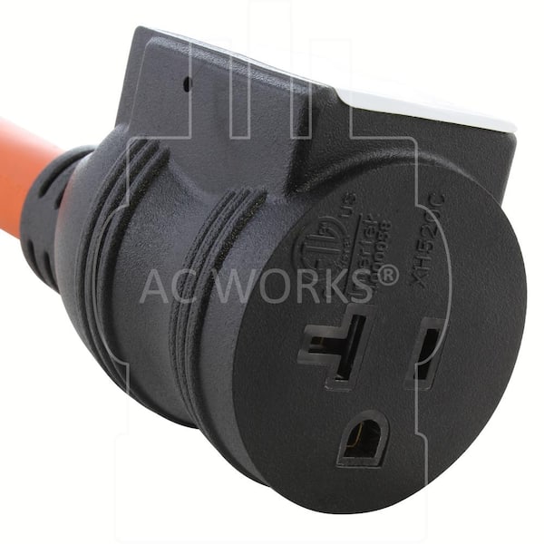 MECMO NEMA L14-30P To Four 5-20R/5-15R & L14-30R Generator Adapter Extension Cord, 4 Prong Twist Locking 30 Amp To 15/20/30 Amp Generator