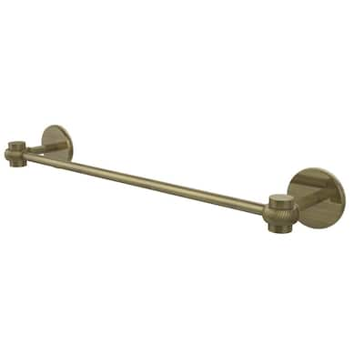 aged brass towel bar