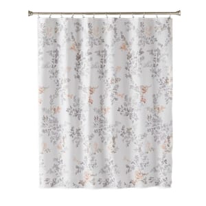 Greenhouse Leaves 72 in. Multi Shower Curtain