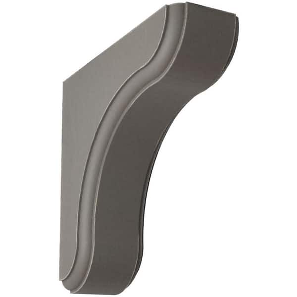 Ekena Millwork 1-3/4 in. x 5-1/2 in. x 5-1/2 in. Reclaimed Grey Eaton Wood Vintage Decor Bracket