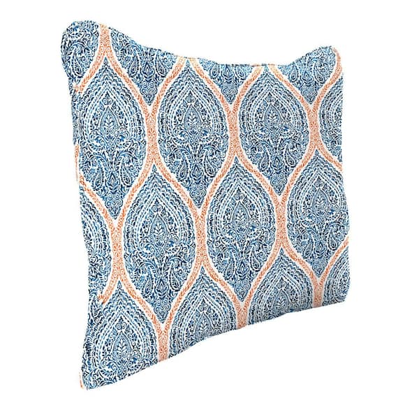 Jordan Manufacturing 24 in. W x 21 in. H x 6 in. T Rectangular Outdoor Chair Back Cushion in Andorra Tiger Lily