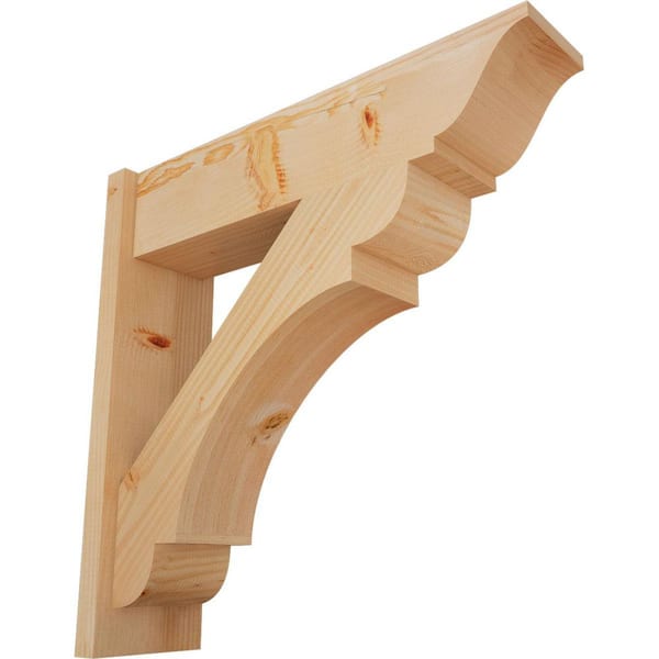 Ekena Millwork 8 in. x 28 in. x 28 in. Olympic Traditional Smooth Douglas Fir Outlooker