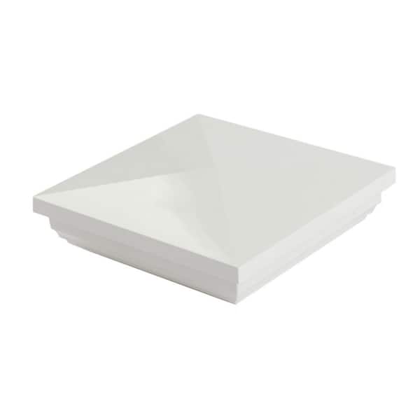 4 in. x 4 in. White Composite Deck Post Cap (18-Pack)