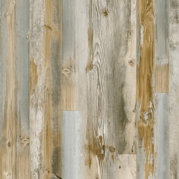 Proteco Gray Cottage Pine 20 MIL x 7.1 in. W x 48 in. L Click Lock Waterproof Luxury Vinyl Plank Flooring (23.6 sqft/case)