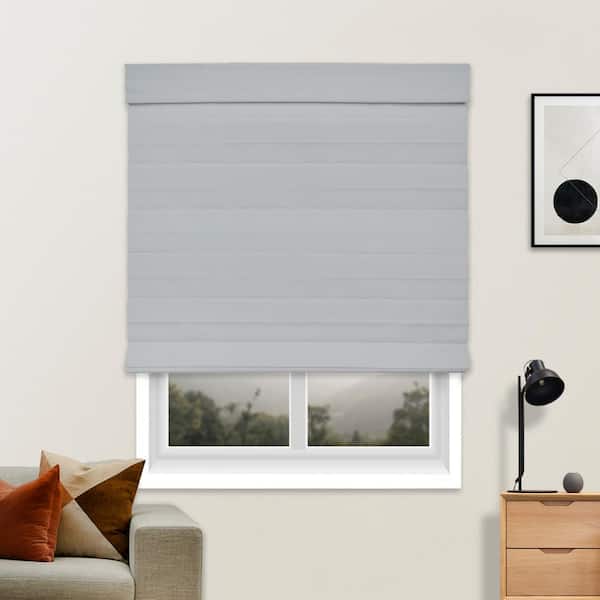 Chicology Cut-to-Size Daily Grey Cordless Light Filtering Privacy Polyester Roman Shade 70 in. W x 48 in. L