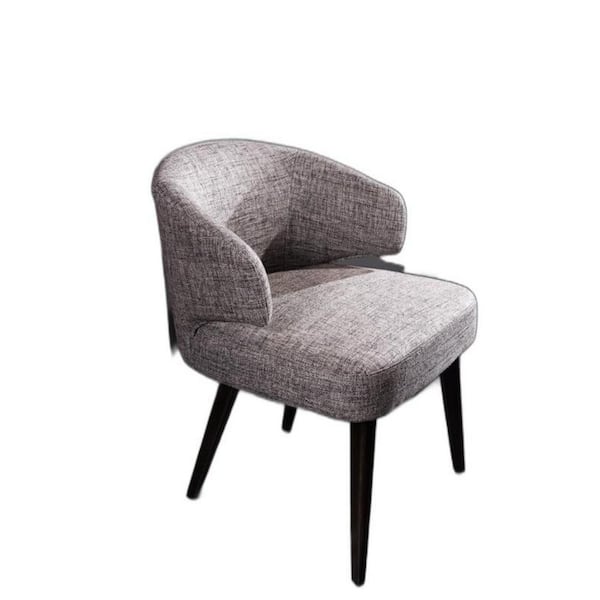 HomeRoots Valerie Grey Fabric Cushioned Arm Chair