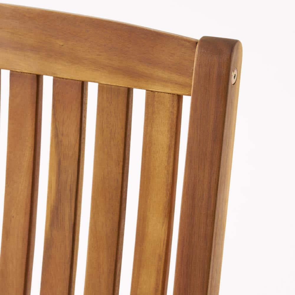 Arcadia Teak Brown Acacia Wood Outdoor Rocking Chair Pair