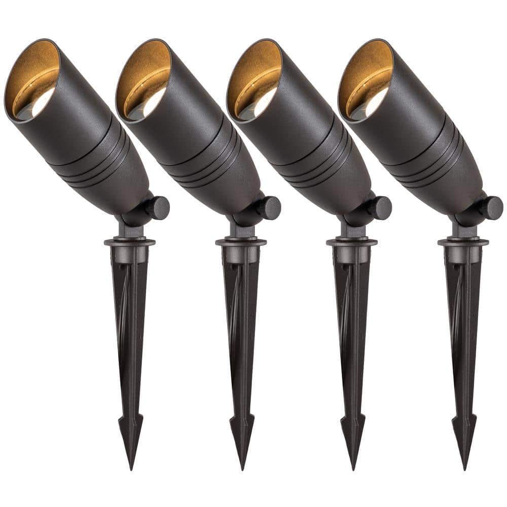 Dark Bronze Low Voltage Outdoor Landscape Spot Light Pack
