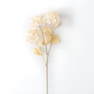 29" Artificial Beige Dried Hydrangea Stem