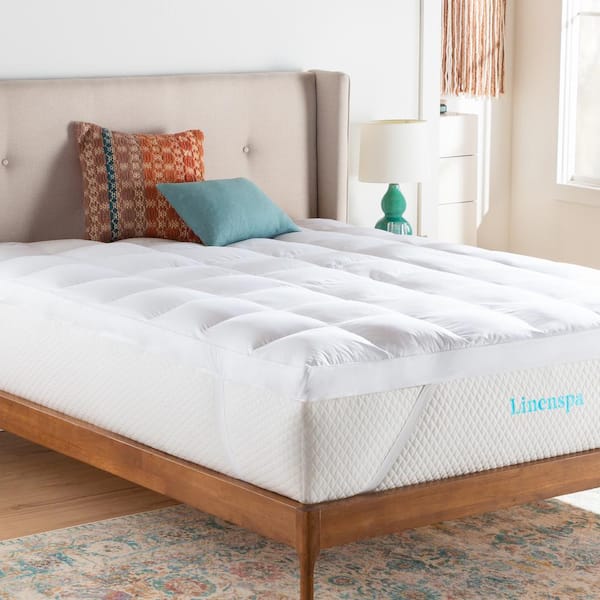 Linenspa Essentials 3 in. Twin XL Down Alternative Fiber Bed Mattress Topper  LSES30TXDAFB - The Home Depot
