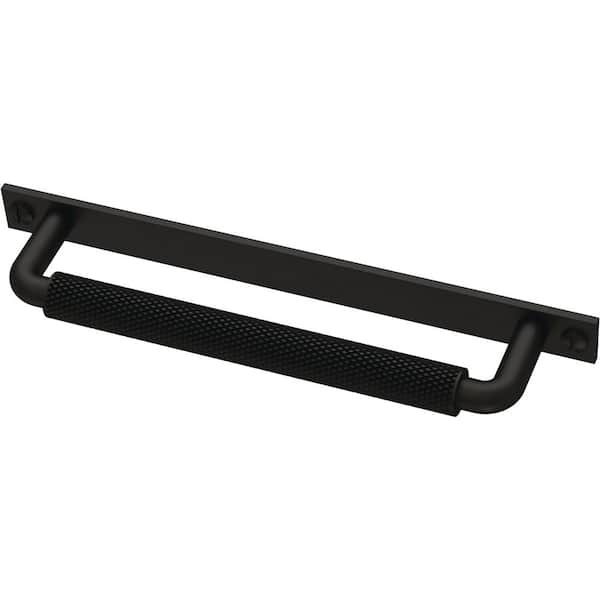 Liberty Averland 5-1/16 in.  (128mm) Matte Black Cabinet Drawer Pull with Backplate