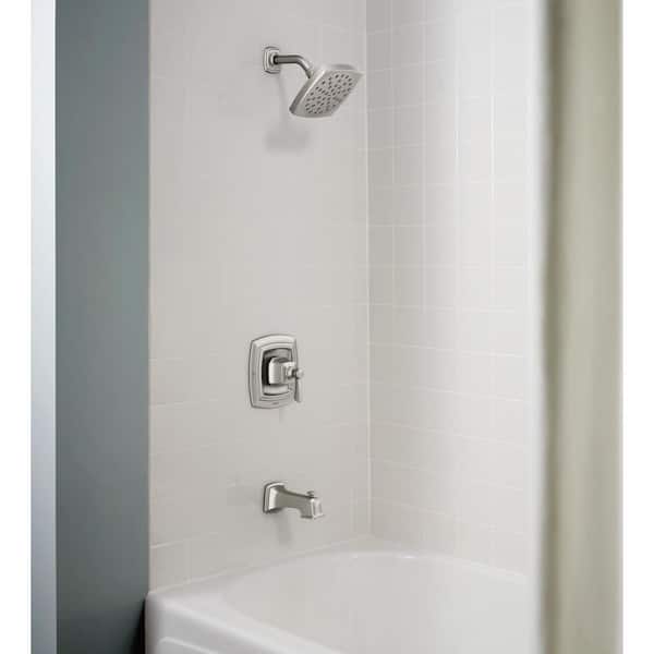 Conway Single Handle 1-Spray Tub and Shower Faucet 1.75 GPM with Valve in. Spot Resist Brushed Nickel (Valve Included)