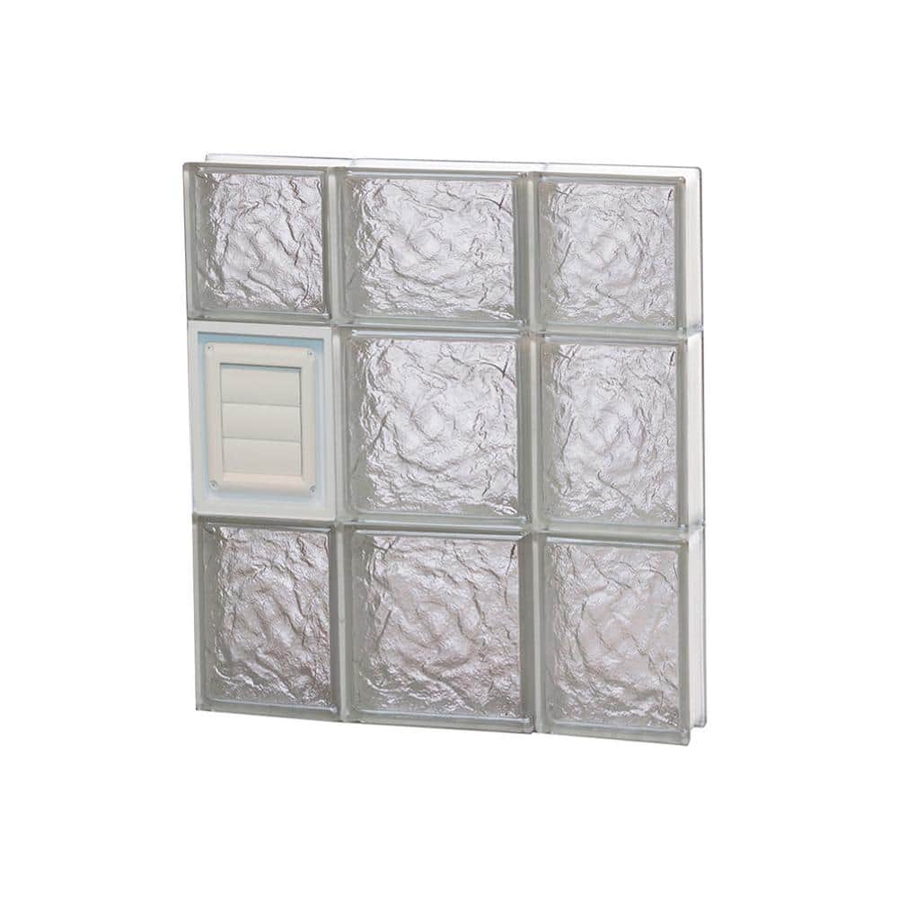 19.25 in. x 21.25 in. x 3.125 in. Frameless Ice Pattern Glass Block Window with Dryer Vent price history on PriceWatchPro