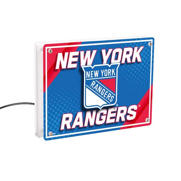 Evergreen New York Rangers NHL Blue Rectangle Desklite LED Decor