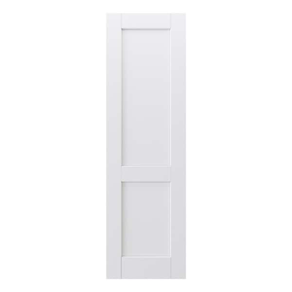 24 in. x 80 in. White 2-Panel Blank Solid Core Composite MDF Wood Primed Interior Door Slab for Pocket Door