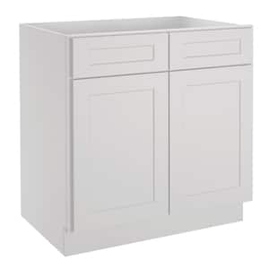 33 in. W x 34-1/2 in. H x 24 in. D Painted Shaker Style Ready to Assemble Base Cabinet