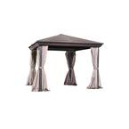 10 ft. x 10 ft. Brown Venus Gazebo with Metal Roof