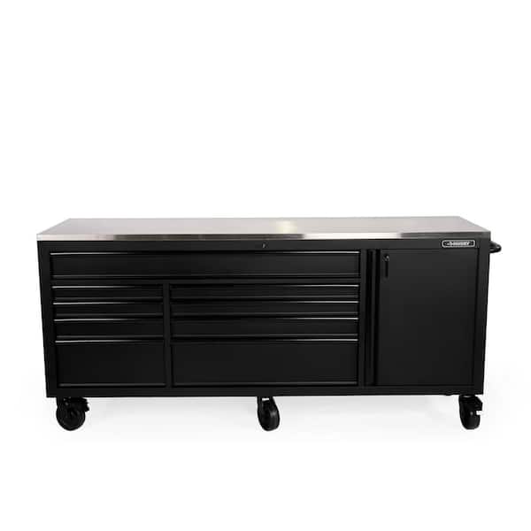 Husky 84 in. W x 24 in. D 9-Drawer Heavy-Duty Mobile Workbench