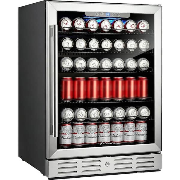 24 in. Built-in Single Zone Beverage Refrigerator with 170 Can 12 oz. Beverage
