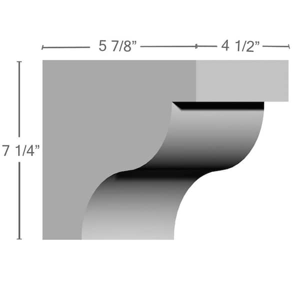 Ornamental Mouldings Maple Scroll Counter Support Corbel 5-1/2 X 4