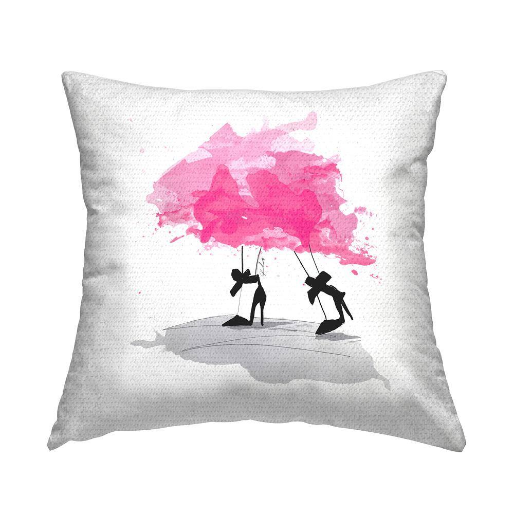 Modern Pink Heels Fashion Pink Square Outdoor Throw Pillow price history on PriceWatchPro