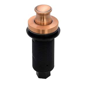 Garbage Disposal Air Switch with Air Hose - Solid Brass Button, Matte Black Air Switch with Long Button