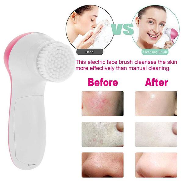 Aoibox Electric Facial Cleansing Brush with 5 Different