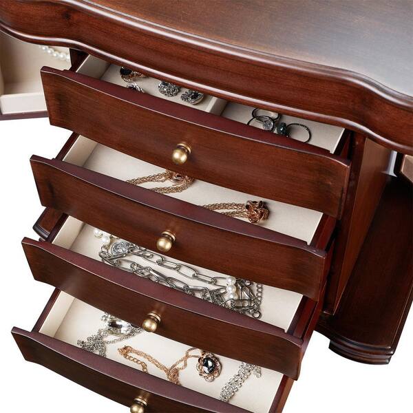Brown Diamond ジュエリーBOX Large Brushed Brown Jewelry Box 5600 - The Home Depot