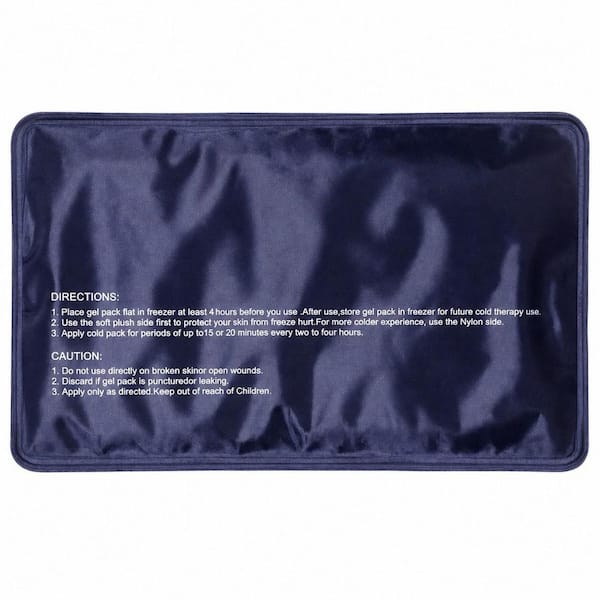 7 in. x 11 in. Gel Ice Pack for Injuries Reusable Cold Compress for Pain Relief, Blue (1-Pack)