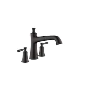 Joleena 2-Handle Deck Mount Roman Tub Faucet in Matte Black