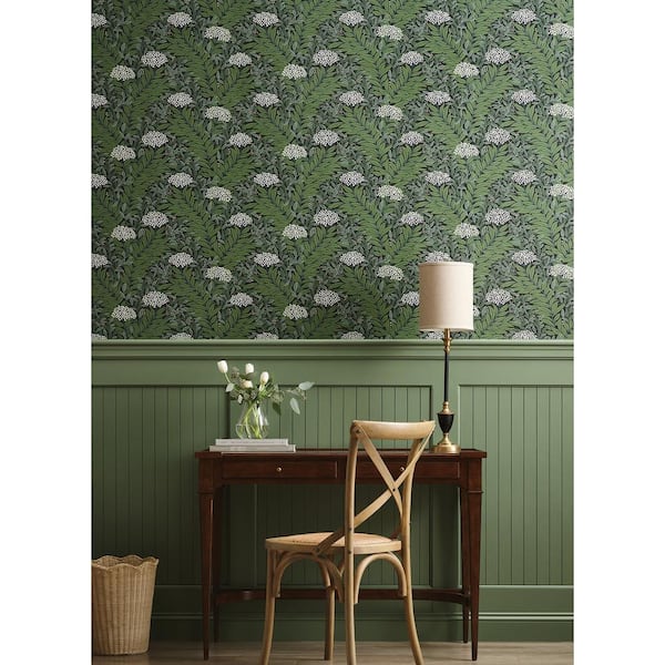 Highgrove Black Green Metallic Non-Pasted Wallpaper