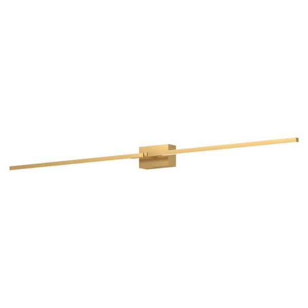 KUZCO Pandora 50-in 1 Light 41-Watt Brushed Gold Integrated LED Wall Sconce