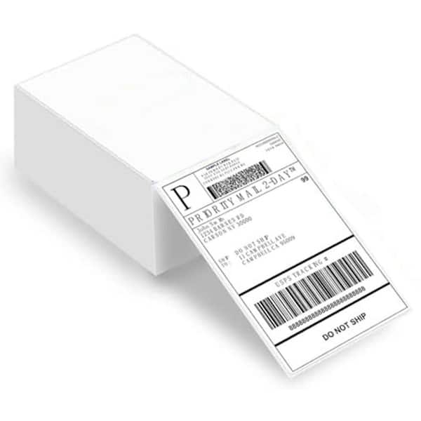 Unbranded 4 x 6 Direct Thermal Shipping Labels 500 Fanfold Permanent Adhesive Waterproof Oilproof Scratchproof 2 Stacks