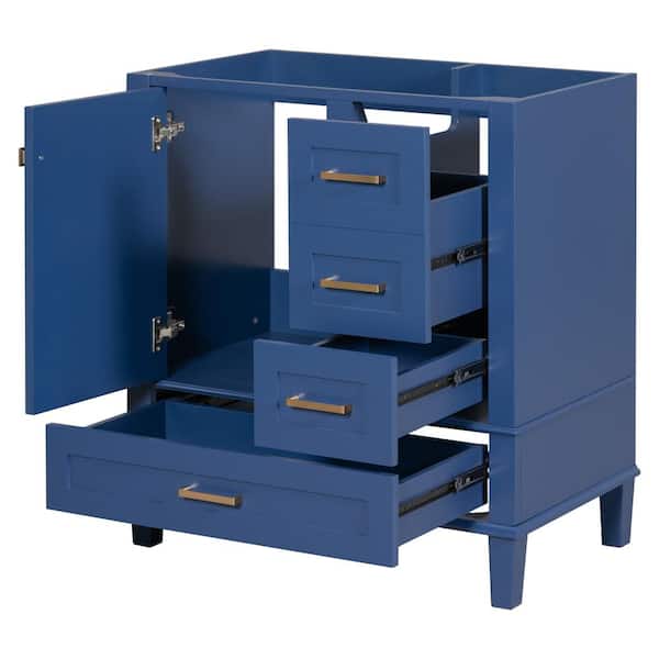 Nestfair 29.4 in. W x 17.9 in. D x 33 in. H Bath Vanity Cabinet without Top in Blue