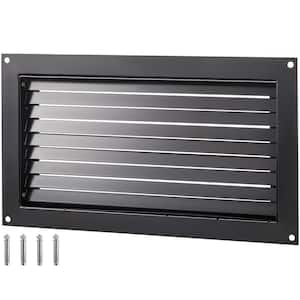 Foundation Flood Vent, 8 in. Height x 16 in. Width Flood Vent, to Reduce Foundation Damage and Flood Risk, Black