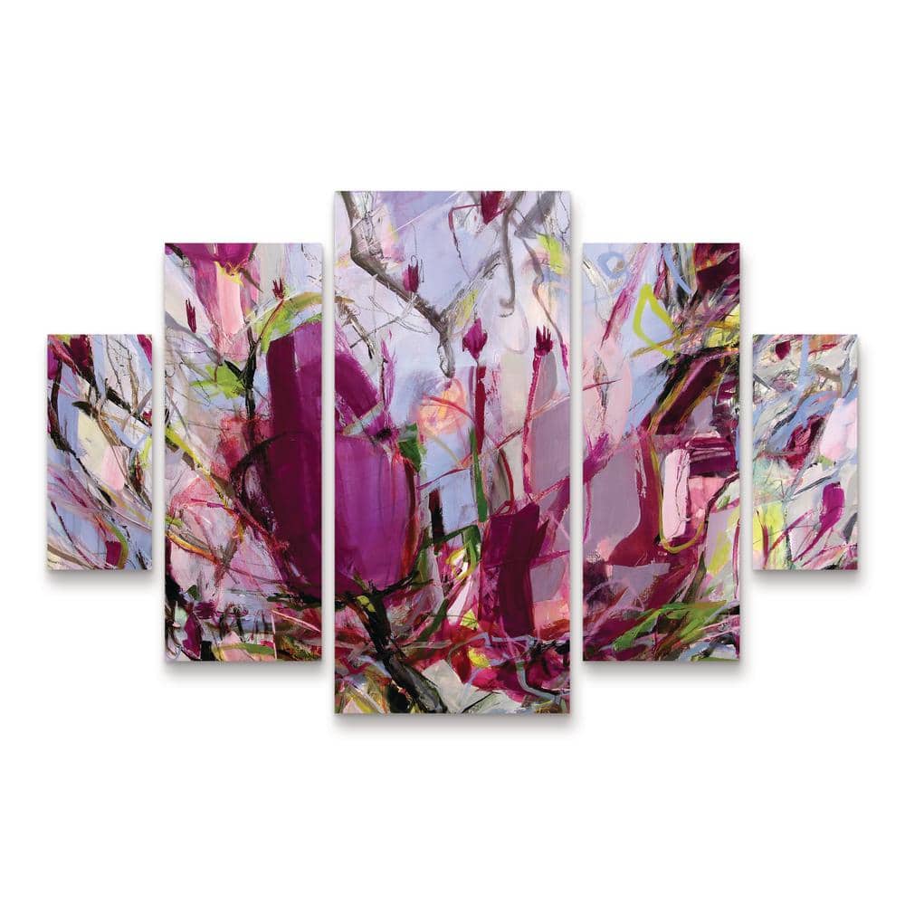 Kati Bujna Magnolia Blossoms 5-Piece Panel Set Unframed Photography Wall Art 40 in. x 58 in. price history on PriceWatchPro