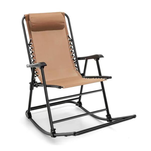 Cubilan Brown Metal Outdoor Rocking Chair