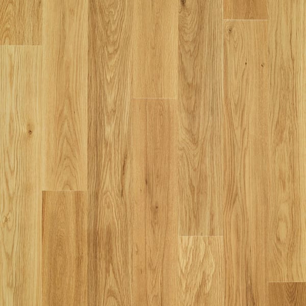Photo 1 of Defense+ 5.23 in. W Classic Deco Oak Waterproof Laminate Wood Flooring (13.74 sq. ft./case)
 
set of 27  covers 411 square feet 
